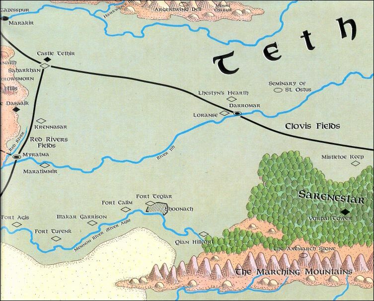 Map of Northern Calimshan and Southern Tethyr